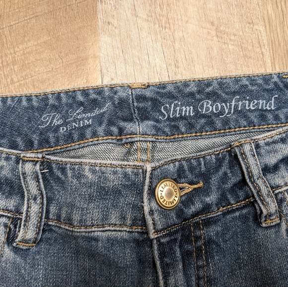 The Limited Denim Slim Boyfriend Cropped Jeans Women's Size 4 - Picture 4 of 7